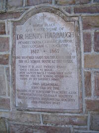 Inschrift auf dem Denkmal für Henry Harbaugh